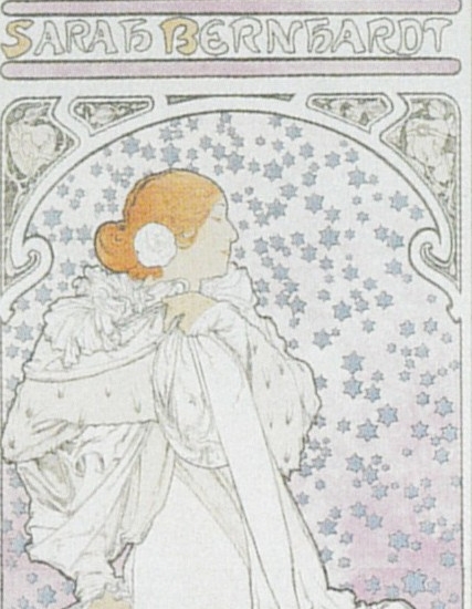 アルフォンス・ミュシャの絵画作品　タイトルは、椿姫　Camélia